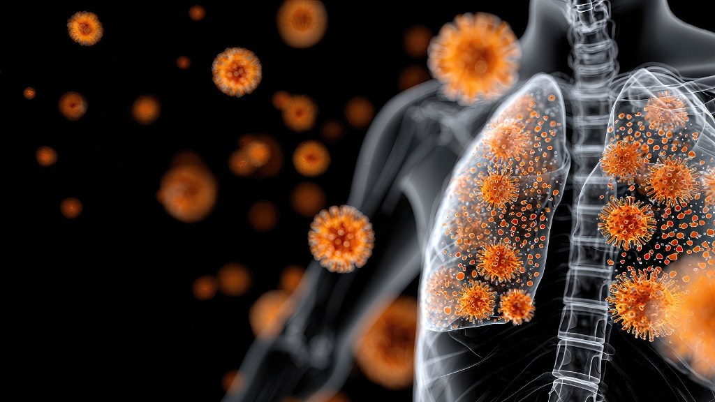 Viêm phổi do bội nhiễm thường do virus, vi khuẩn xâm nhập khi phổi đã tổn thương