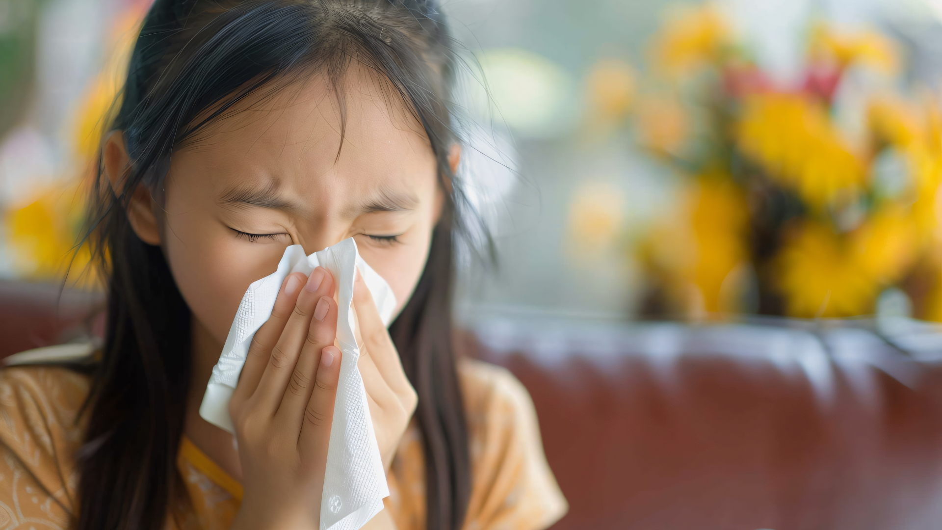 Trẻ nhỏ có viêm xoang thường liên quan viêm mũi dị ứng, với triệu chứng chảy mũi trong và thở khò khè