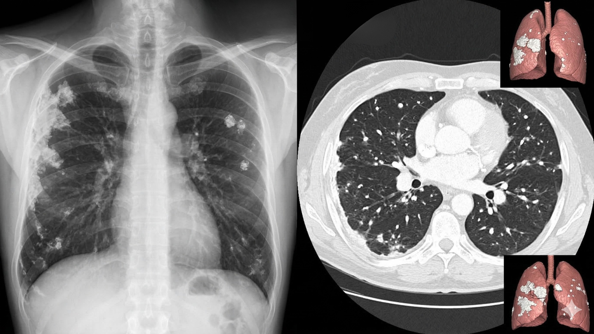 Nốt vôi hoá phổi trên phim chụp phổi